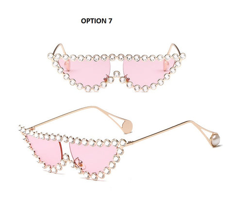 New Fashion Diamond Frame Cat Eye Sunglasses CODE: KAR1428