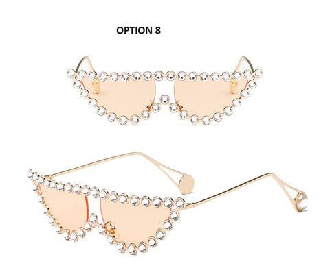 New Fashion Diamond Frame Cat Eye Sunglasses CODE: KAR1428