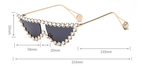 New Fashion Diamond Frame Cat Eye Sunglasses CODE: KAR1428