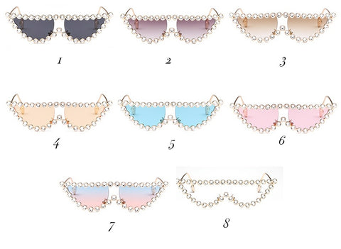 New Fashion Diamond Frame Cat Eye Sunglasses CODE: KAR1428