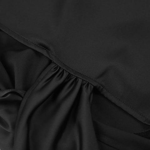 Sexy Diagonal Shoulder Satin Backing Crop Top CODE: KAR1437