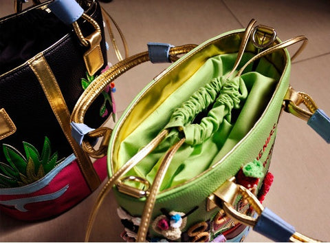 Interesting Stitching Unique Embroidery Handbags CODE: KAR1438