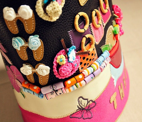 Interesting Stitching Unique Embroidery Handbags CODE: KAR1438