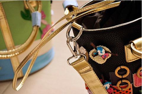 Interesting Stitching Unique Embroidery Handbags CODE: KAR1438