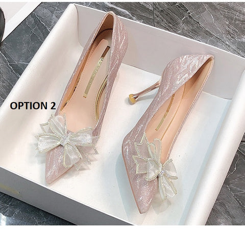 Best Bowknot Bridal Banquet Wedding Heel CODE: KAR1440
