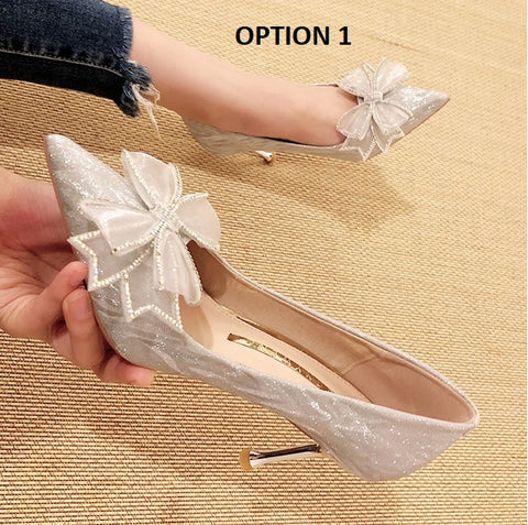 Best Bowknot Bridal Banquet Wedding Heel CODE: KAR1440