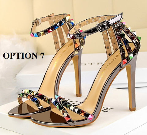 Sexy Rivets High Heel Sandals CODE: KAR1444