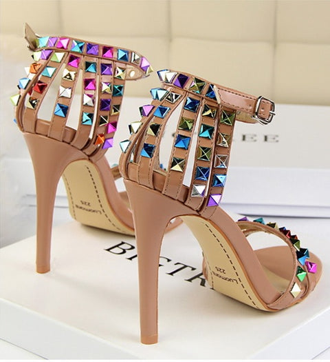 Sexy Rivets High Heel Sandals CODE: KAR1444