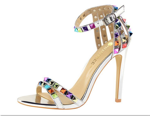 Sexy Rivets High Heel Sandals CODE: KAR1444