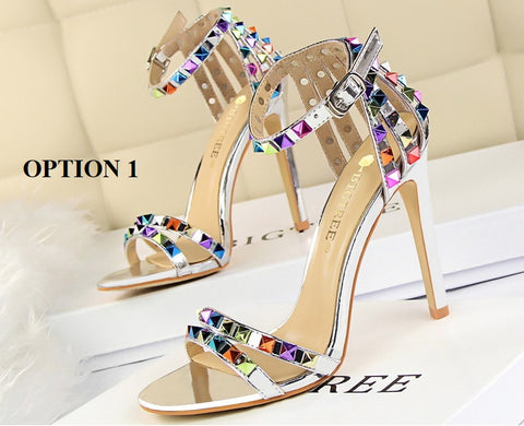 Sexy Rivets High Heel Sandals CODE: KAR1444