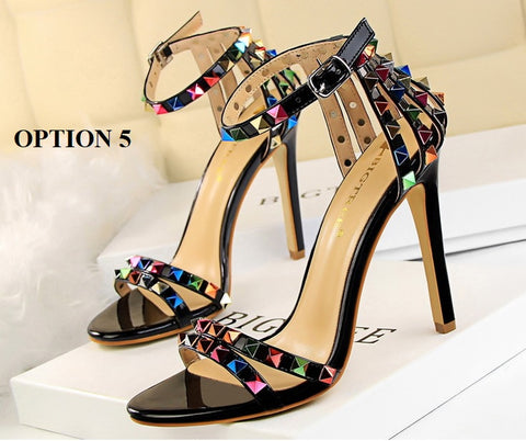 Sexy Rivets High Heel Sandals CODE: KAR1444