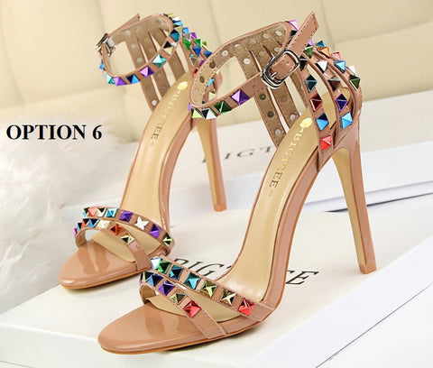 Sexy Rivets High Heel Sandals CODE: KAR1444