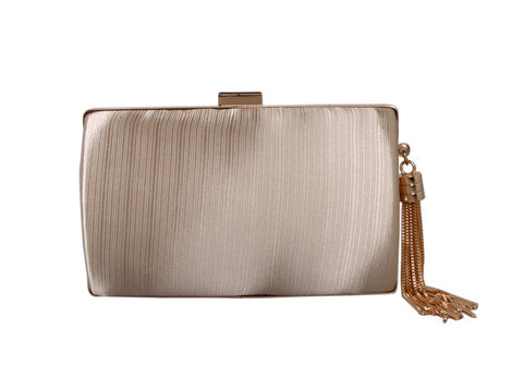 Luxury Silk Clutch Metal Chain Bags CODE: KAR1446