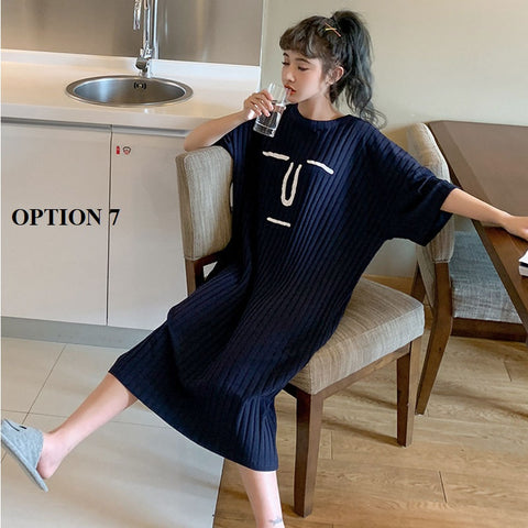 Sexy Oversize Sleepwear Lingerie Cute Print Flower Loose Night Dress CODE: KAR1466