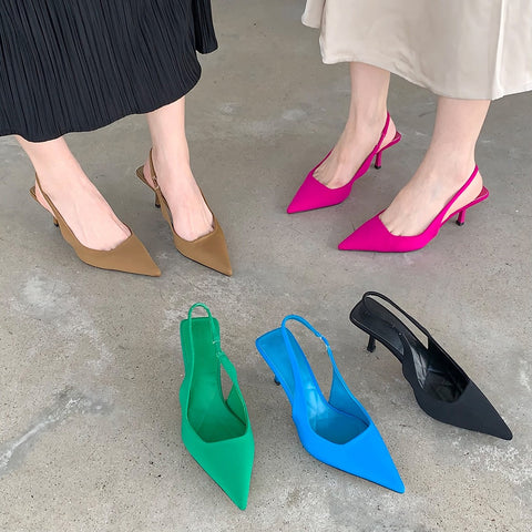 Summer New High-heeled Pointed Toe Sandals CODE: KAR1472