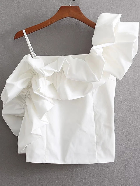 New Fashion White  Backless Hollow Out Sexy Crop Top CODE: KAR1475