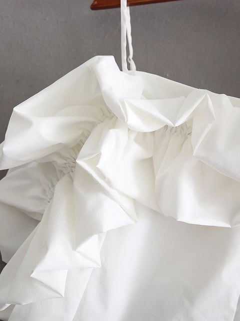 New Fashion White  Backless Hollow Out Sexy Crop Top CODE: KAR1475