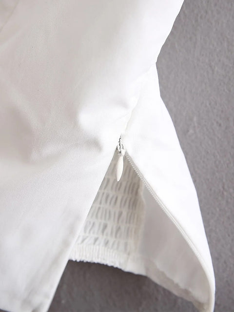 New Fashion White  Backless Hollow Out Sexy Crop Top CODE: KAR1475