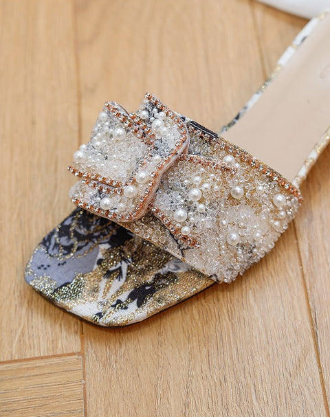 New Fashion Open Toe Slides Low Heel Slipper CODE: KAR1487