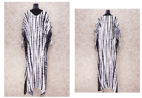 Bohemian Striped Print Beach Kaftan Dress CODE: KAR1496