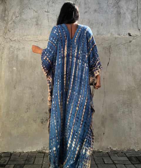 Bohemian Striped Print Beach Kaftan Dress CODE: KAR1496