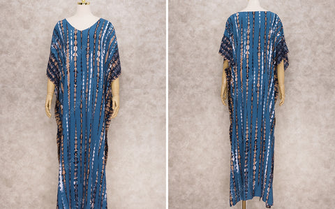 Bohemian Striped Print Beach Kaftan Dress CODE: KAR1496
