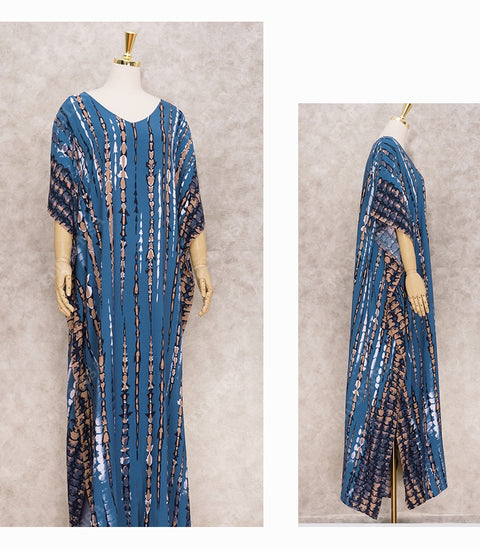 Bohemian Striped Print Beach Kaftan Dress CODE: KAR1496