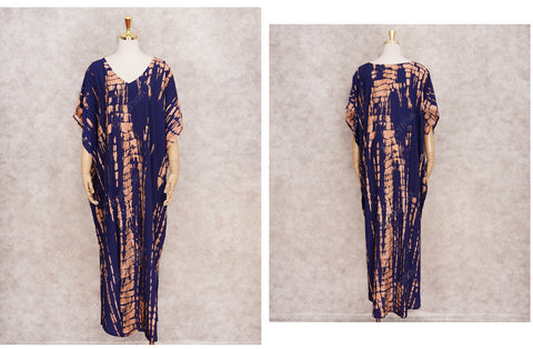 Bohemian Striped Print Beach Kaftan Dress CODE: KAR1496