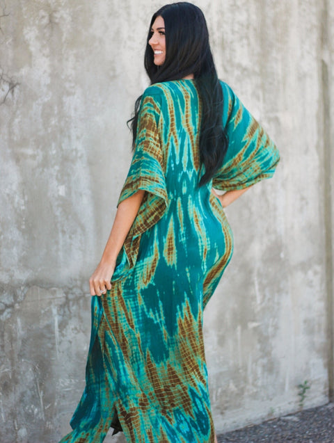 Bohemian Striped Print Beach Kaftan Dress CODE: KAR1496