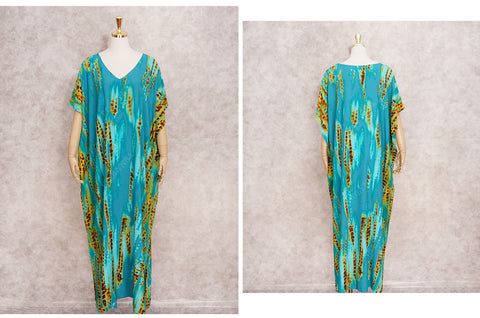 Bohemian Striped Print Beach Kaftan Dress CODE: KAR1496
