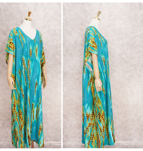 Bohemian Striped Print Beach Kaftan Dress CODE: KAR1496