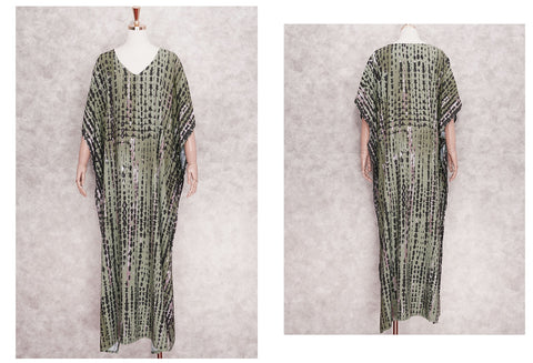 Bohemian Striped Print Beach Kaftan Dress CODE: KAR1496
