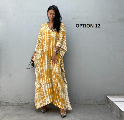 Bohemian Striped Print Beach Kaftan Dress CODE: KAR1496