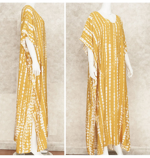 Bohemian Striped Print Beach Kaftan Dress CODE: KAR1496