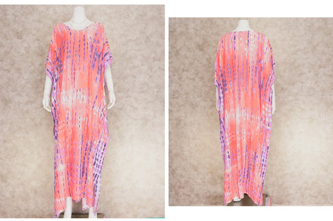 Bohemian Striped Print Beach Kaftan Dress CODE: KAR1496