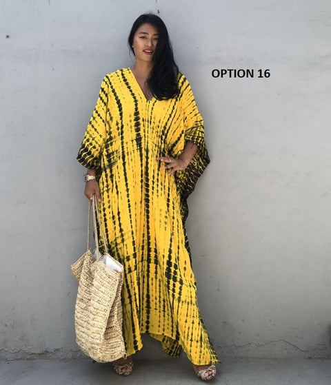 Bohemian Striped Print Beach Kaftan Dress CODE: KAR1496
