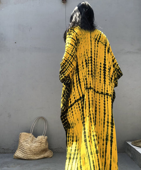 Bohemian Striped Print Beach Kaftan Dress CODE: KAR1496