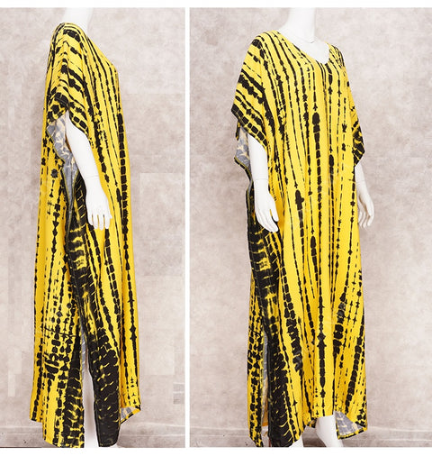Bohemian Striped Print Beach Kaftan Dress CODE: KAR1496