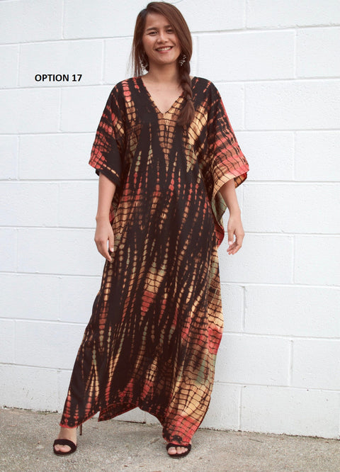 Bohemian Striped Print Beach Kaftan Dress CODE: KAR1496