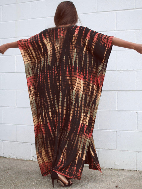 Bohemian Striped Print Beach Kaftan Dress CODE: KAR1496