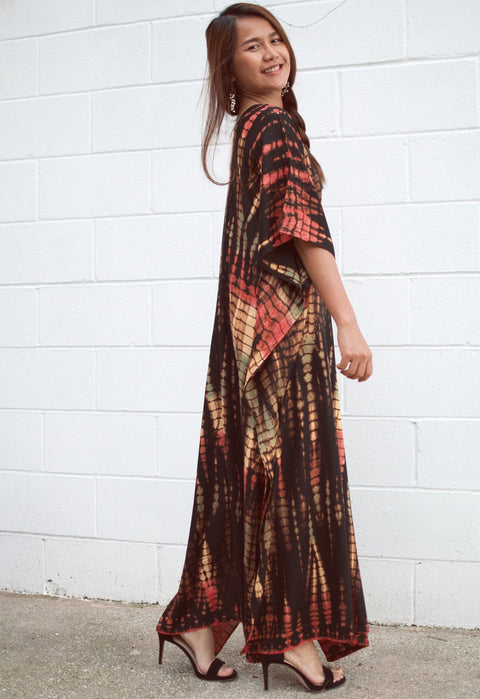 Bohemian Striped Print Beach Kaftan Dress CODE: KAR1496