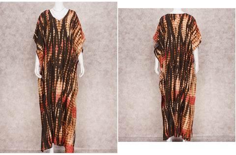 Bohemian Striped Print Beach Kaftan Dress CODE: KAR1496