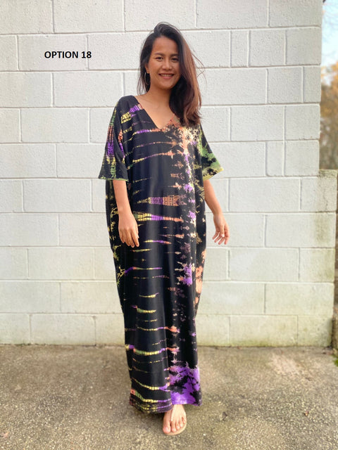 Bohemian Striped Print Beach Kaftan Dress CODE: KAR1496