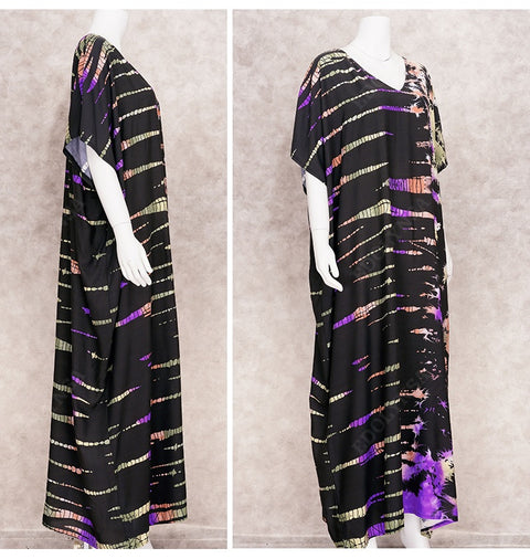 Bohemian Striped Print Beach Kaftan Dress CODE: KAR1496