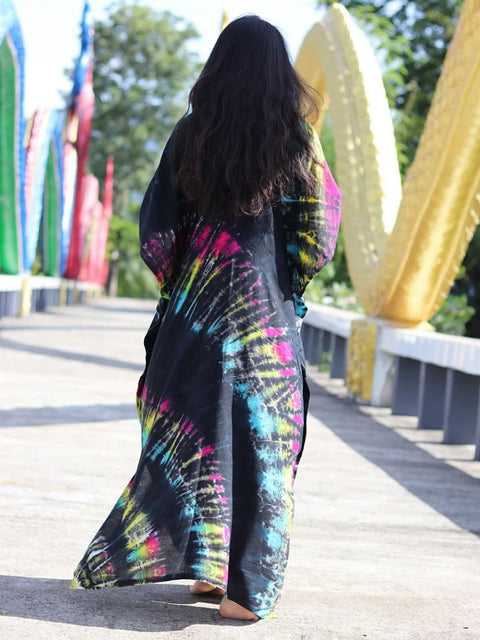 Bohemian Striped Print Beach Kaftan Dress CODE: KAR1496