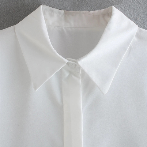 New Elegant Feather Long Sleeve Collared Button Up Shirt CODE: KAR1501