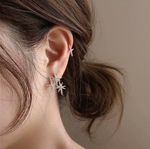 New Crystal Star Fashion Simple Style Earrings CODE: KAR1506