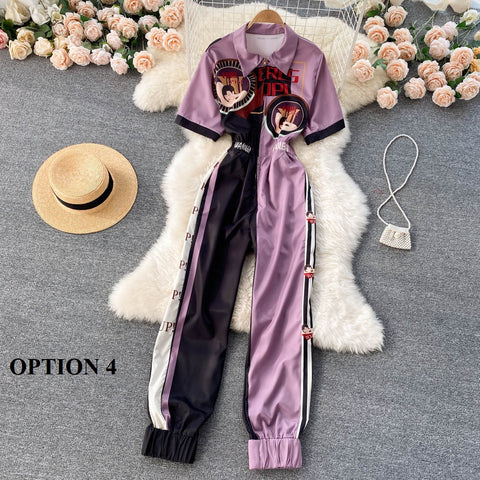 Summer High Street Short Sleeve Rompers Jumpsuit CODE: KAR1509