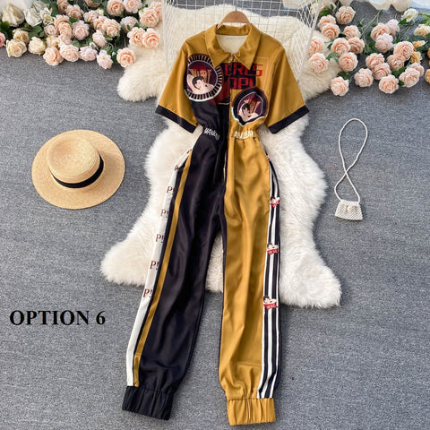 Summer High Street Short Sleeve Rompers Jumpsuit CODE: KAR1509
