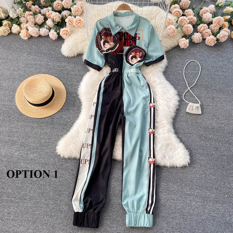 Summer High Street Short Sleeve Rompers Jumpsuit CODE: KAR1509